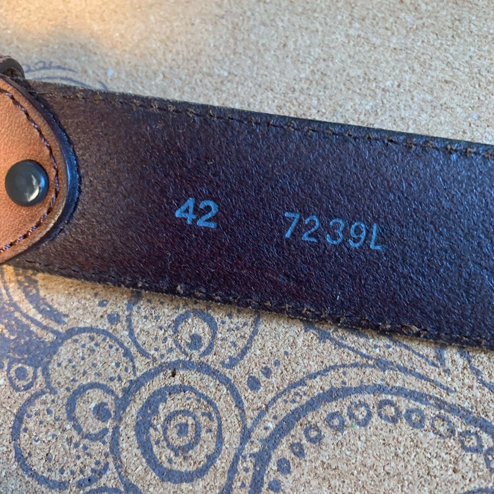 π΄SOLDπ΄ Tony Lama Western Leather Belt - Picture 5 of 12